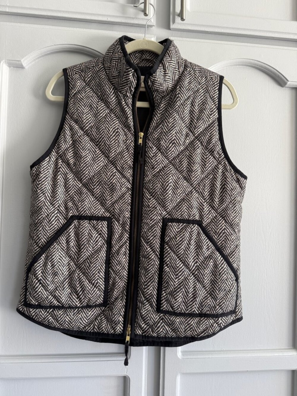 J.Crew Grey Quilted Puffer Vest M